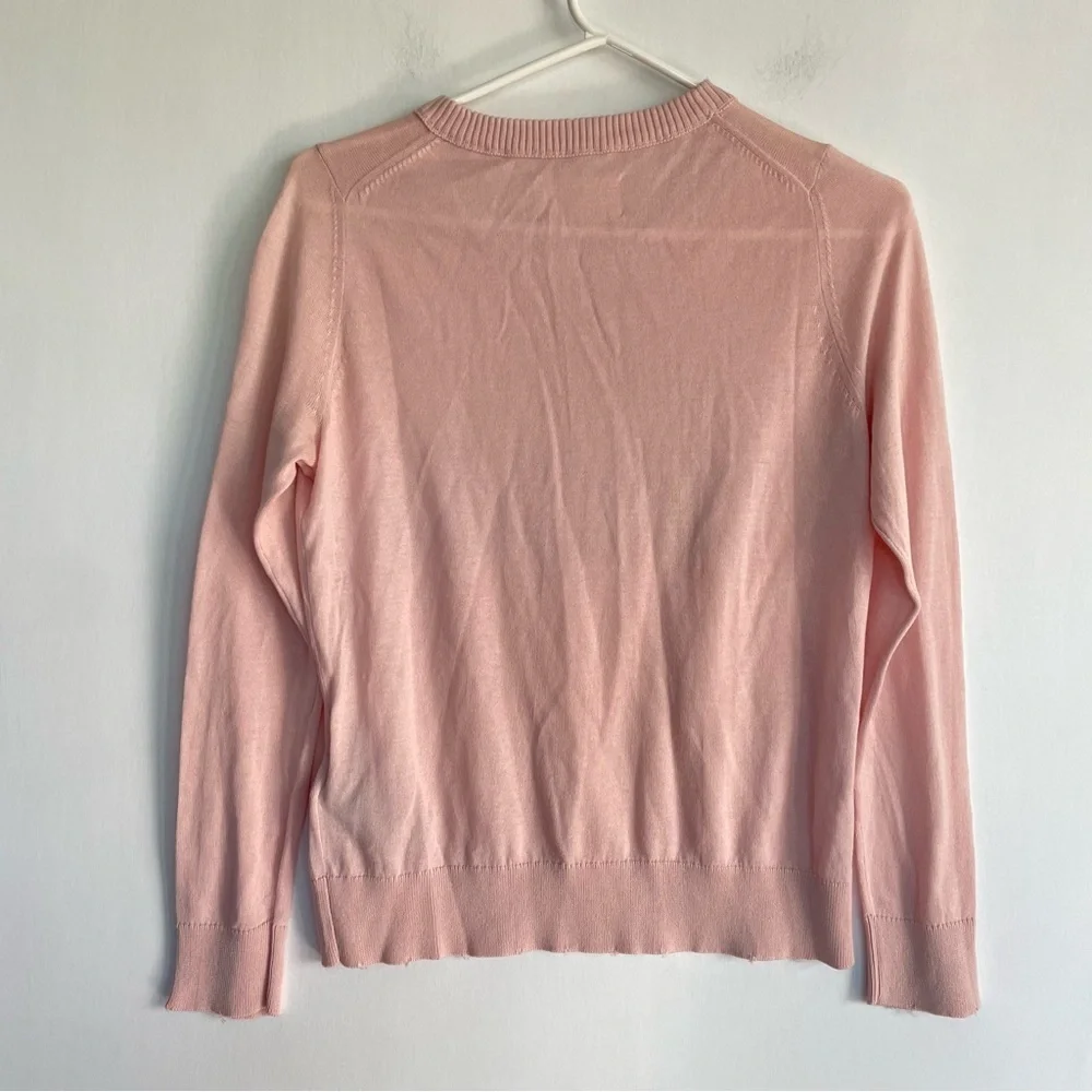 NWT Zadig and Voltaire Miss Amour Gradient Strass Sweater Pink Long Sleeve XS